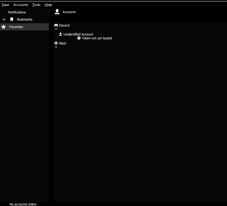 Ripcord dark theme interface